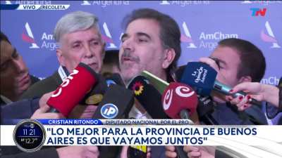 Ritondo, presidente del Pro en la Provincia de Buenos Aires, dice que hay tabula rasa con LLA por las tensiones que ocurrieron en campaña.