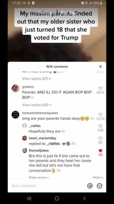Abusing your daughter is terrible.. But orange man bad.