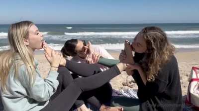 Friends worshipping 