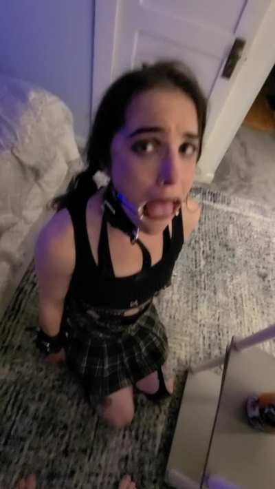 Restrained and gagged fuck toy available for use [F] [M]