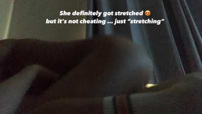 Not cheating …“Just stretching”😩
