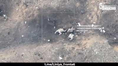 Ukraine troops trying to medvac buddy hit by fpv drone