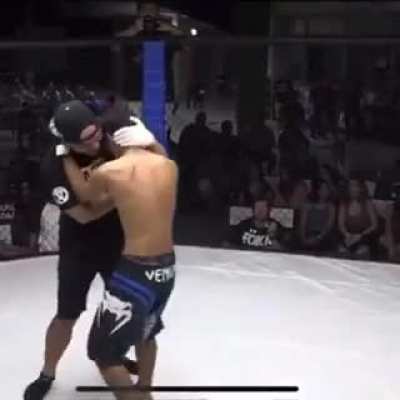 That time a fighter was so game he started swinging at the referee even after he was KO'd...good thing the ref was Frank 