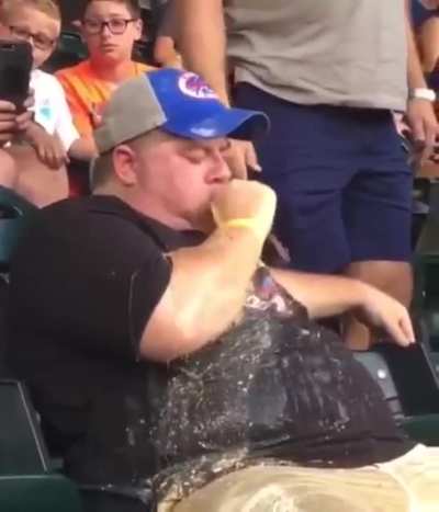 Vomit river at the stadium