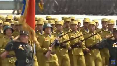 Someone put Stayin Alive on Korean marching.