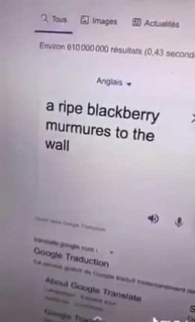 Une mûre mûre murmure au mur
