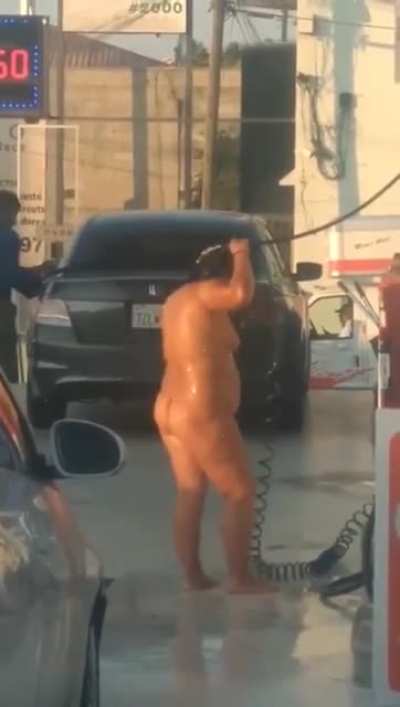 I guess it's better than not washing at all