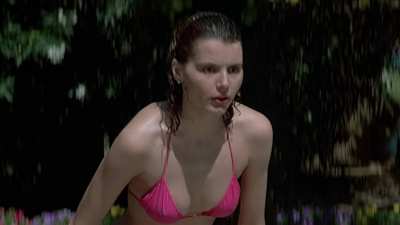 Geena Davis - see-thru & pokie plots in 'Earth Girls Are Easy'