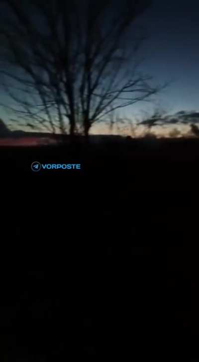 ru pov: Ukrainian positions near Bakhmut under Russian artillery fire