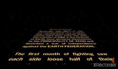 I made a Star Wars text crawl for the first Gundam movie!