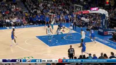 [Highlight] Jalen Williams ferociously attacks the rim!