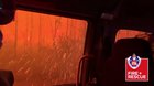 Fire truck gets overrun by Bush fire