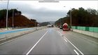 Man dodges death during a multi-car crash on an icy highway..