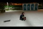 My friend trying to do a cool trick.