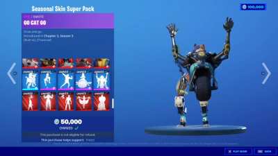 For fun I put every battlepass skin in the item shop. Decided to share it here
