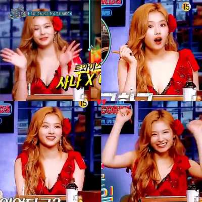 Sana in red
