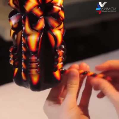 Candle being made