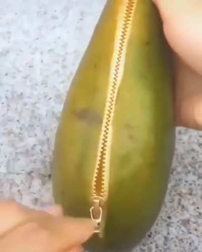 Who puts a zipper on a vegetable