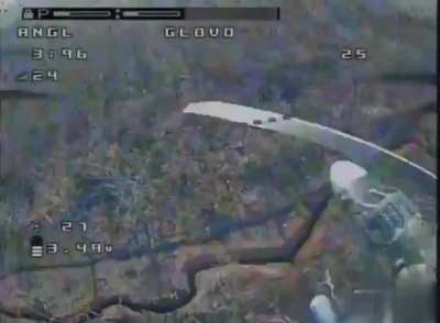 Ukrainian FPV Drone Narrowly Misses Russian Ka-52 Helicopter