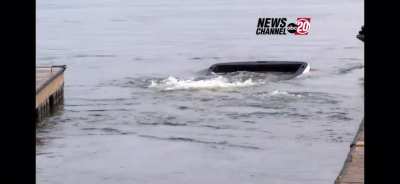 How NOT to launch a boat on live TV