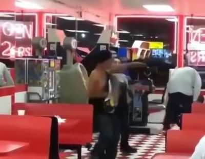 Restaurant fight.