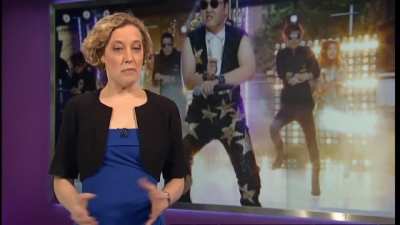 Channel 4 News Reporter, Cathy Newman, dances Gangnam Style...