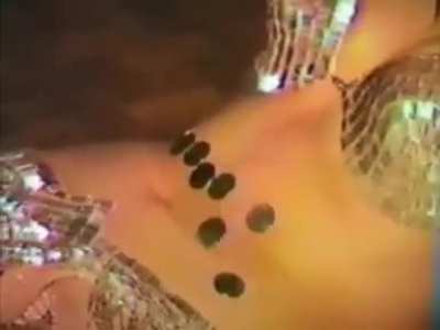 Helena Vlahos doing her famous ‘Nine Quarter Act’ , 1978