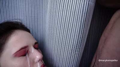 keep sucking his dick after he finished