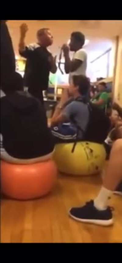 Gym Teacher Drops The Hard R On A Student.
