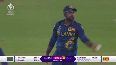 Angelo Mathews gives send off to shakib
