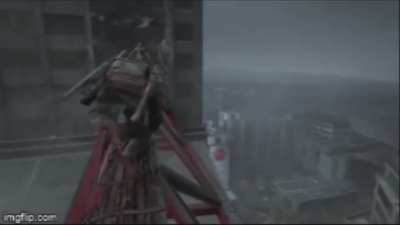 Fans reaction when Abby falls off a Skyscraper
