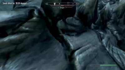 I stacked my sneak damage to the point where I can assassinate a dragon on legendary mode