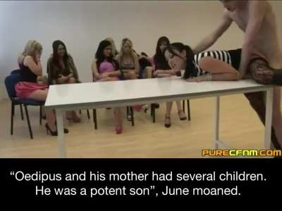 Mom teaches with me