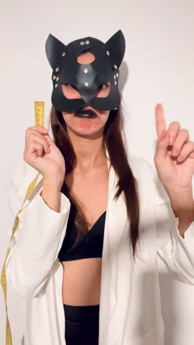 This is what a real Mistress does: she shows you how small you are in comparison. Now tell me… does your little penis fit between two fingers like this, or is it even more ridiculous?