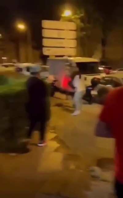Man fighting police