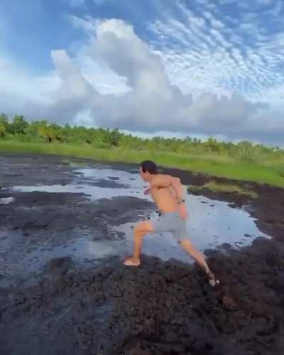 Never too old to play in the mud
