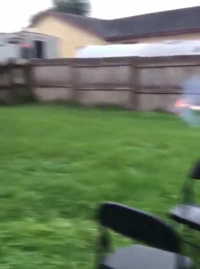 Super Humman takes fireworks like a champ