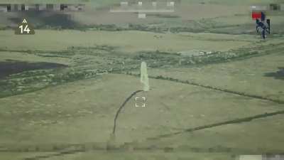 Russian Tor (SA-15 Gauntlet) Surface to Air missile fails to hit Ukrainian Surveillance drone.
