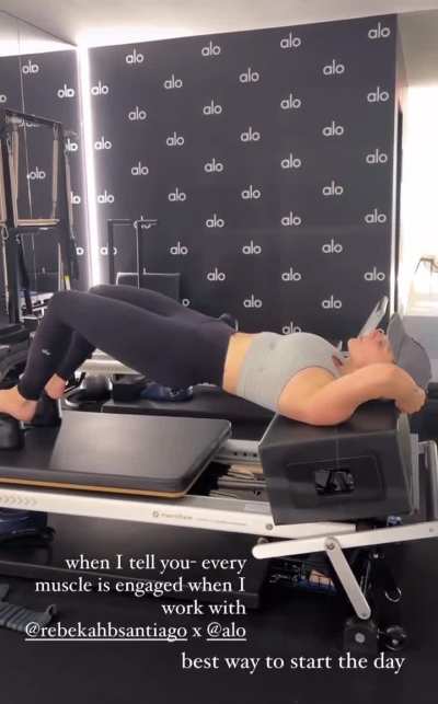 Working out at the gym | IG story 7/10/24