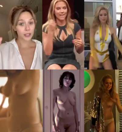 If you could breed one of these superheroines, who will it be - Elizabeth Olsen (Scarlet Witch), Scarlett Johansson (Black Widow) & Erin Moriarty (Starlight)