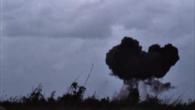 M60 fired from the hip and F-4 Phantoms dropping napalm during a Search and Destroy mission in Vietnam