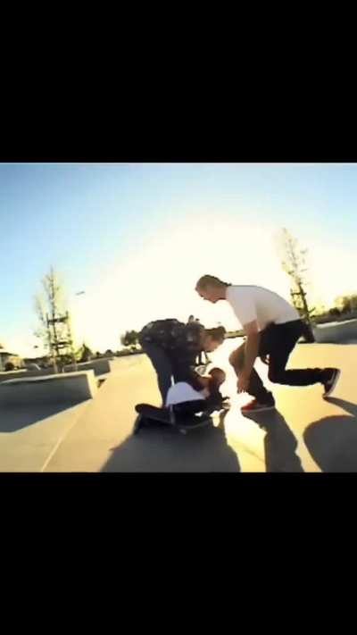 Karen freaks out on the skateboarder because her son came in his way.