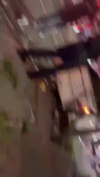 Aftermath of car accident killing 2 pedestrians.