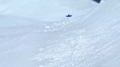 Kayaking at 100km/h+ on snow... source in comments