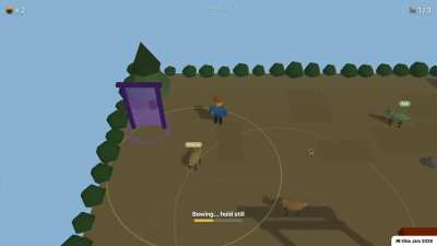 Made a game where deer chase you for crackers