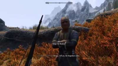 Talsgar singing The Dragonborn comes while i'm under attack of a dragon