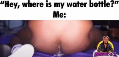 the water bottle:
