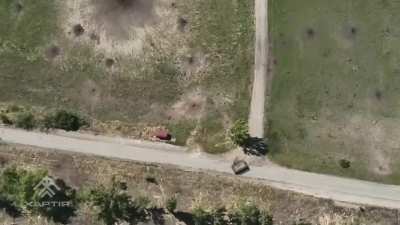 Ukrainian counter-attack using an M113 with cope cage + BMP near Hlyboke, Kharkiv Oblast, June 2024