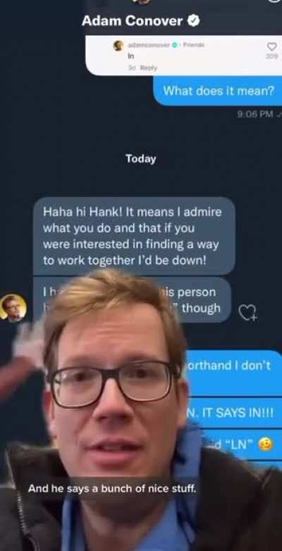 Hank remembers something embarrassing