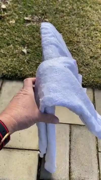 I forgot about a wet towel I left outside.